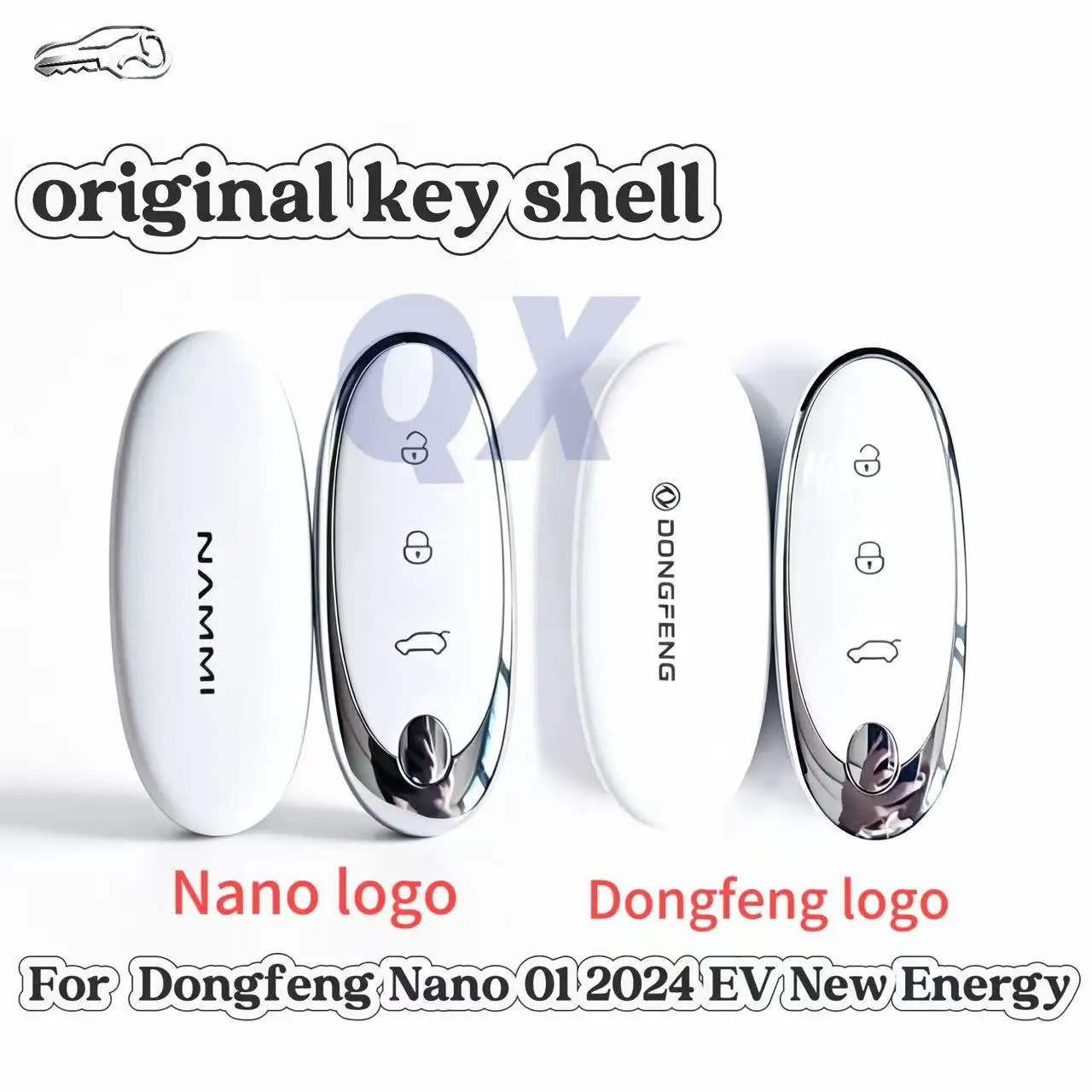 riginal Smart Card Remote Car Key shell Replacement Fit for Dongfeng Nano 01 2024 EV New Energy
