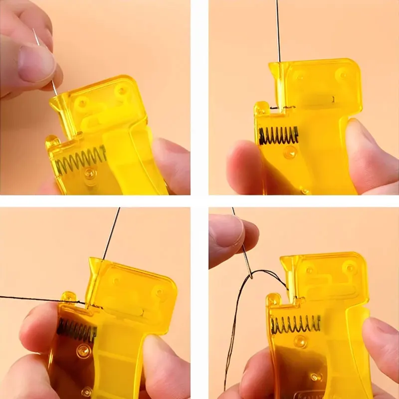 

1pc Auto Needle Threader DIY Hand Sewing Threader Hand Machine Stitch Insertion Sewing Automatic Thread Device Household Tools