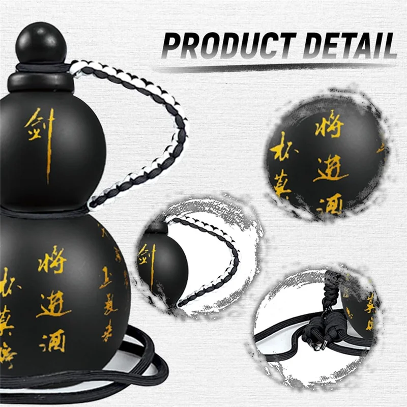 

ABLU-Portable Gourd Wine Pot, High-Value New Style, High-Temperature Resistant, Retro Portable Ancient Gourd Kettle