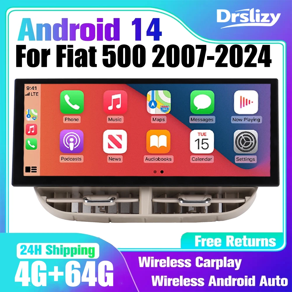 Autoraido screen For Fiat 2007-2024 stereo 12.3 in Car Radio Touchscreen Car with CARPLAY Androidauto system USB TMPS