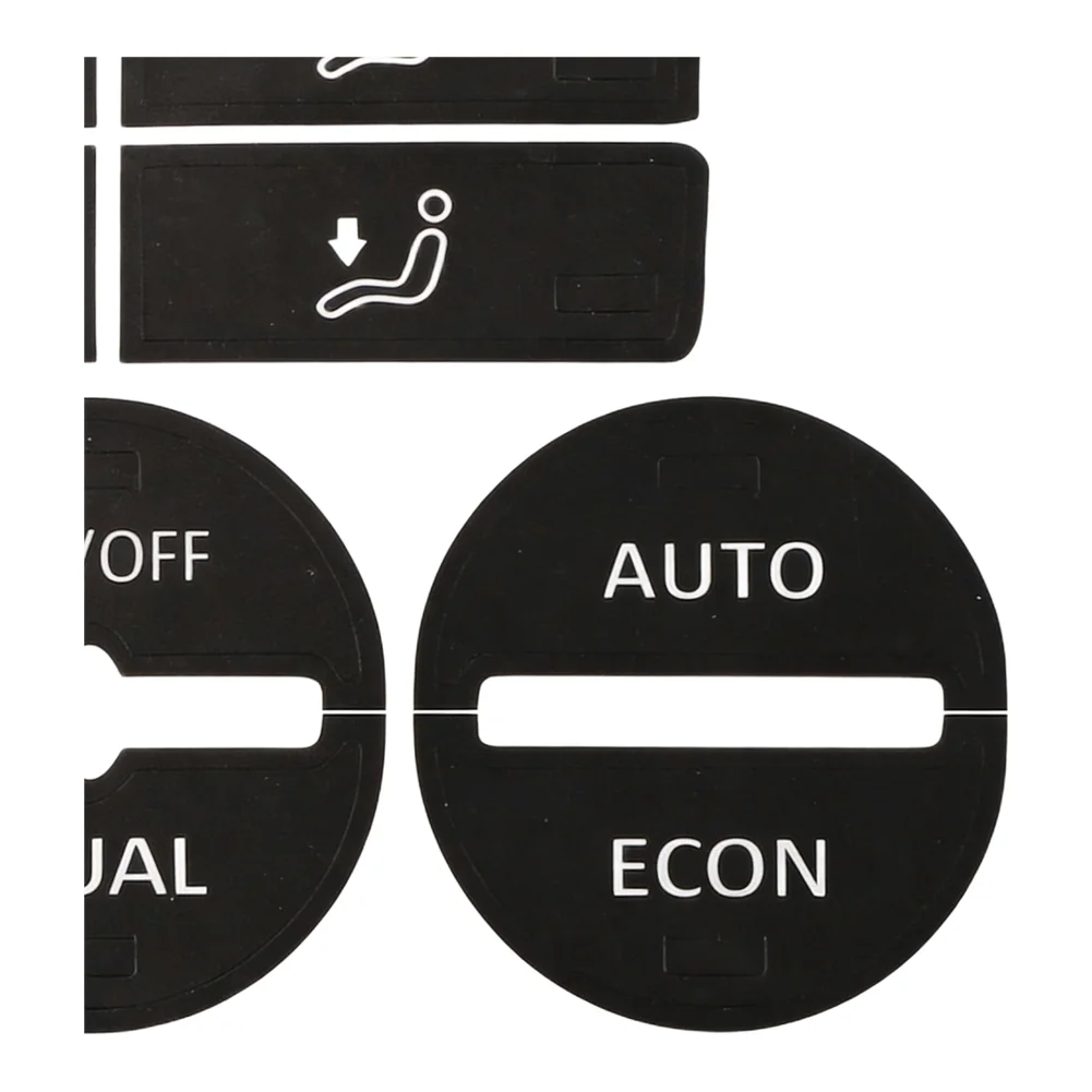 1x New A/C Control Button Worn Repair Kit Black Automotive Interior Decals Stickers For GOLF Mk5 2004-2008/-PASSAT 2005-2010