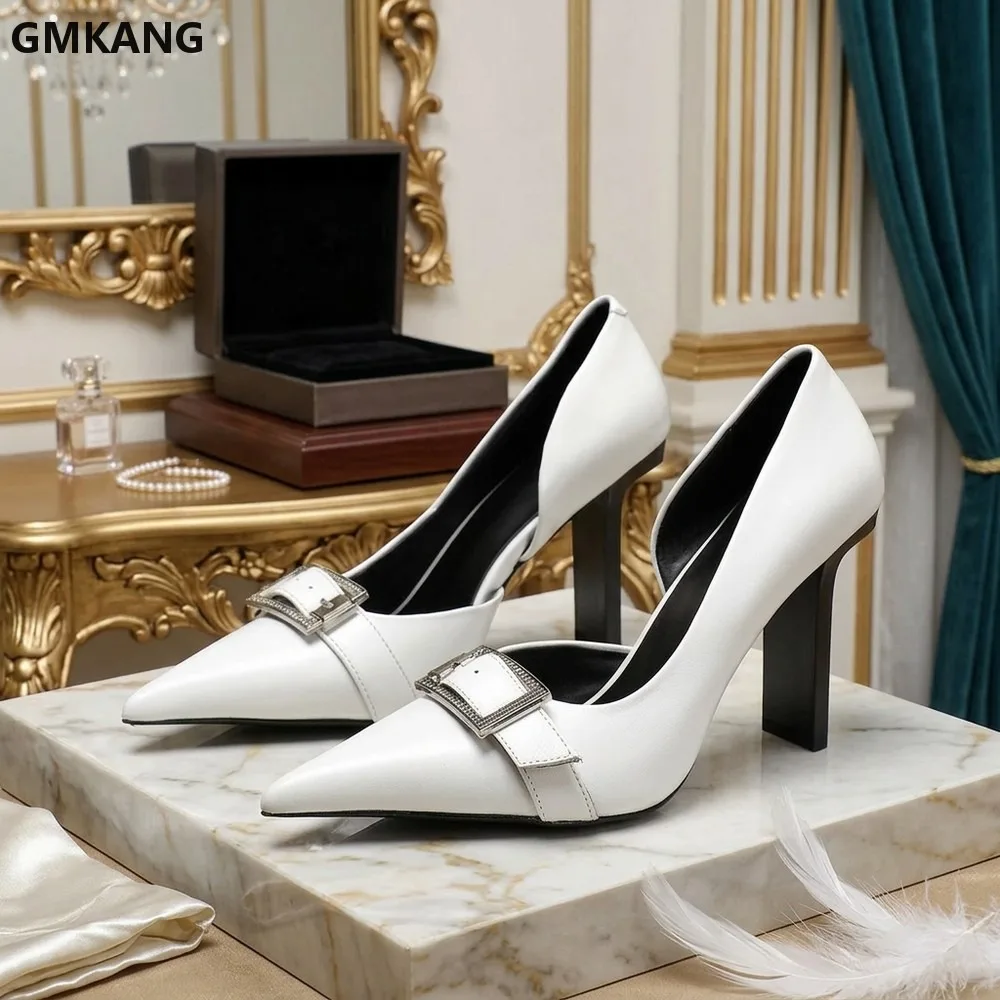 Women’s Pointed Toe Platform Shoes, Thick Soled Square Heel Retro Loafers, Comfortable Casual Dress Sneakers for Office Work