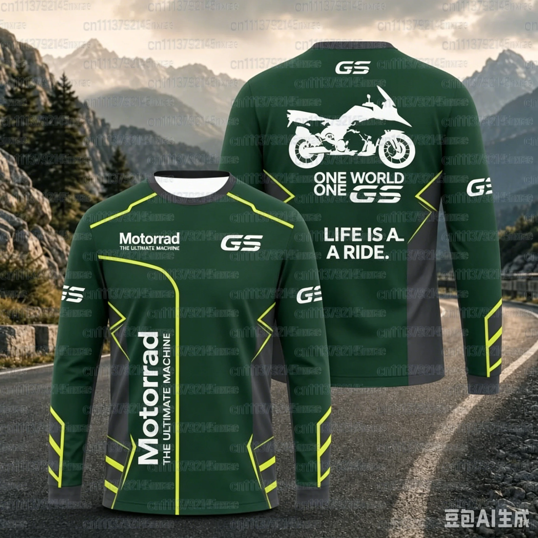 2026 Herren GS Motorrad-Abenteuer Langarm-T-Shirt Schnelltrocknend Atmungsaktives Moto-Trikot für Biker Fahr-T-Shirt Familien-Match 2026 – Detail 9