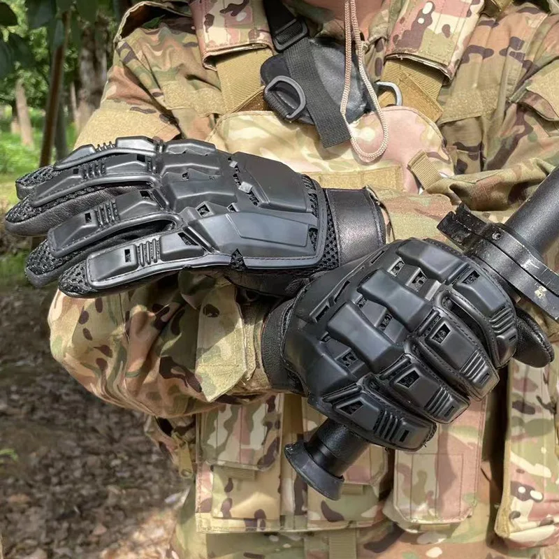 Outdoor full-finger gloves for cycling, motorcycle riding, mountaineering, training, sports, tactical gloves, wear-resistant lea