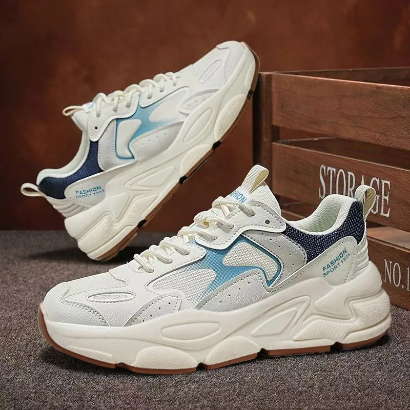 2026 New Summer Men Sneakers Breathable Mesh Casual Shoes Thick Sole Streetwear Shoes Anti Slip Comfort Versatile Running Shoes