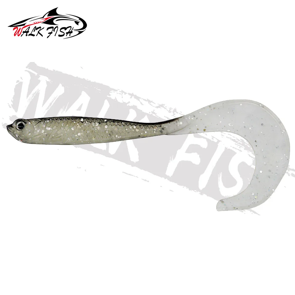 WALK FISH 4 Stück 12,5 cm 5,5 g Jigging künstliche Silikonköder Wobbler Angelköder Shad T-Schwanz weicher Köder Bass Hechtangeln – Detail 5
