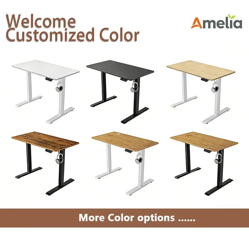 Motorized Writing Desk Silent Speed Reducer Motor Smart/Memorized Height Adjustment Ergonomic Design  Gaming Motorized Desk