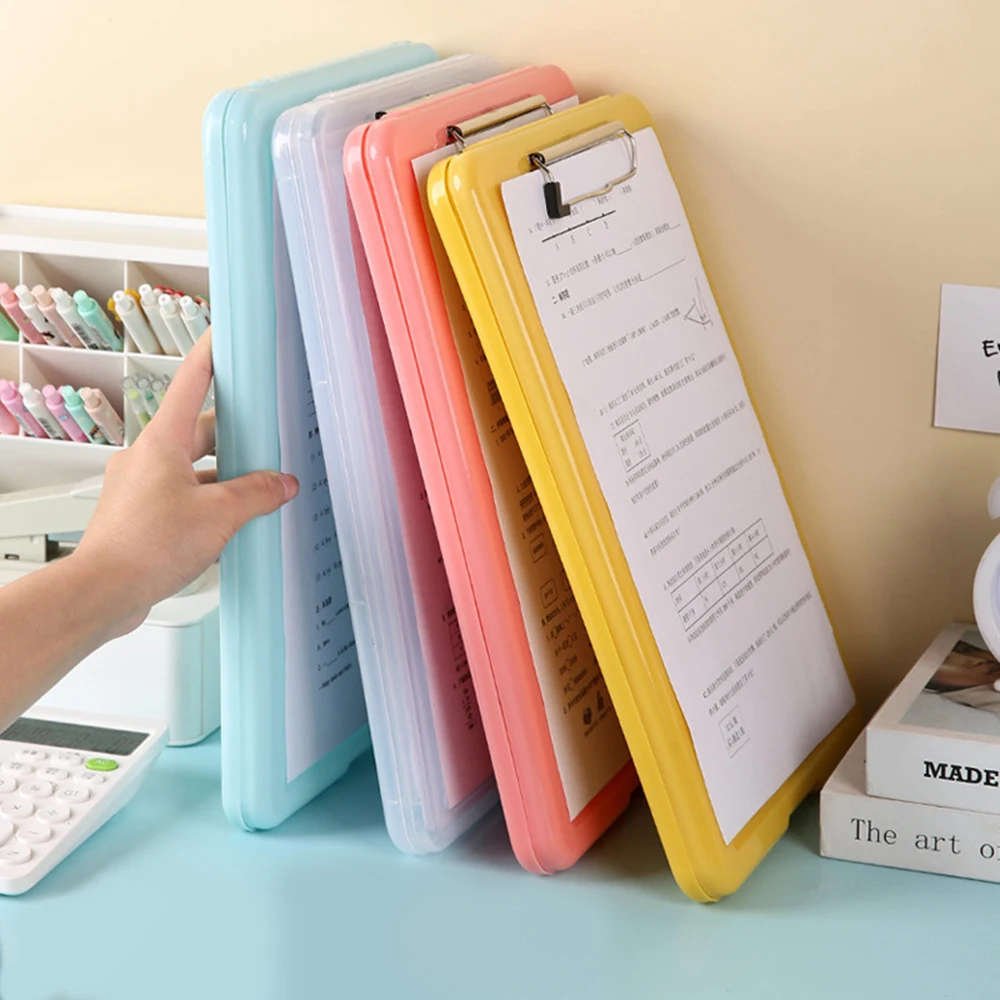 Mr. Paper Multifunctional Writing Board File Folder Document Storage Box A4 Folders Book Pad Clamp Stationery 4 Style