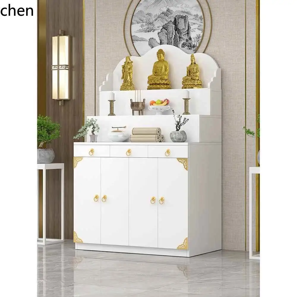 YFY Buddhist Altar Table Chinese Style Solid Wood Shrine Worship Table Small Buddha Incense Offering Table