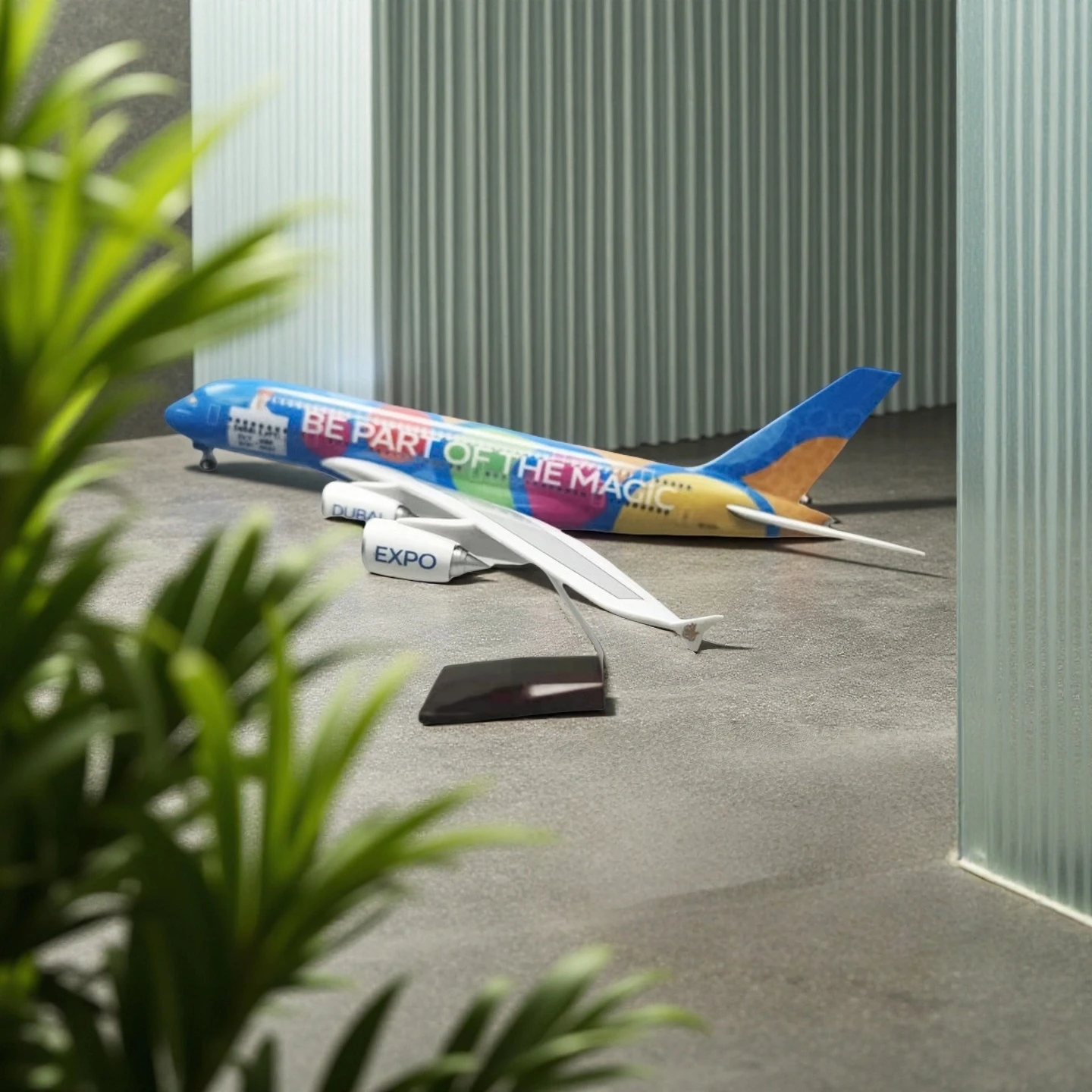 

1:160 Scale Toy plane for children Model Diecast Resin Emirates Expo 2020 DUBAIAUE Airlines Airbus A380 Airplane Decoration