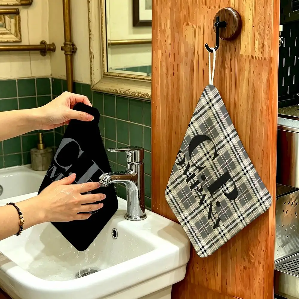Luxury C-P C-CompanyS Polyester Cotton Hanging Kitchen Towel, Soft Hand Wiping Towel, Reusable for Kitchen Bathroom Home