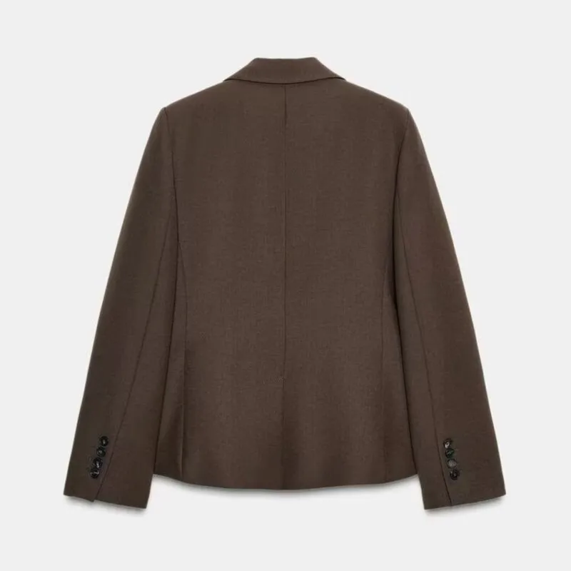 المرأة المخلوطة دعوى 2 قطعة مجموعة الخريف موضة رفض طوق زر واحد مع منتصف الخصر مطوي تنورة الإناث رداء غير رسمية