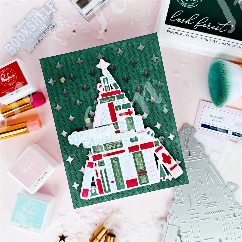 دائمة الخضرة البريق غطاء يموت المعادن قطع يموت الإستنسل DIY بها بنفسك سكرابوكينغ ألبوم صور الديكور النقش ورقة بطاقات #6