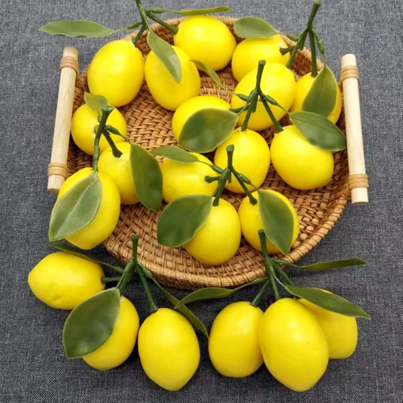 Artificial Lemon Realistic Simulation Lemon for Kitchen Display Party Decoration