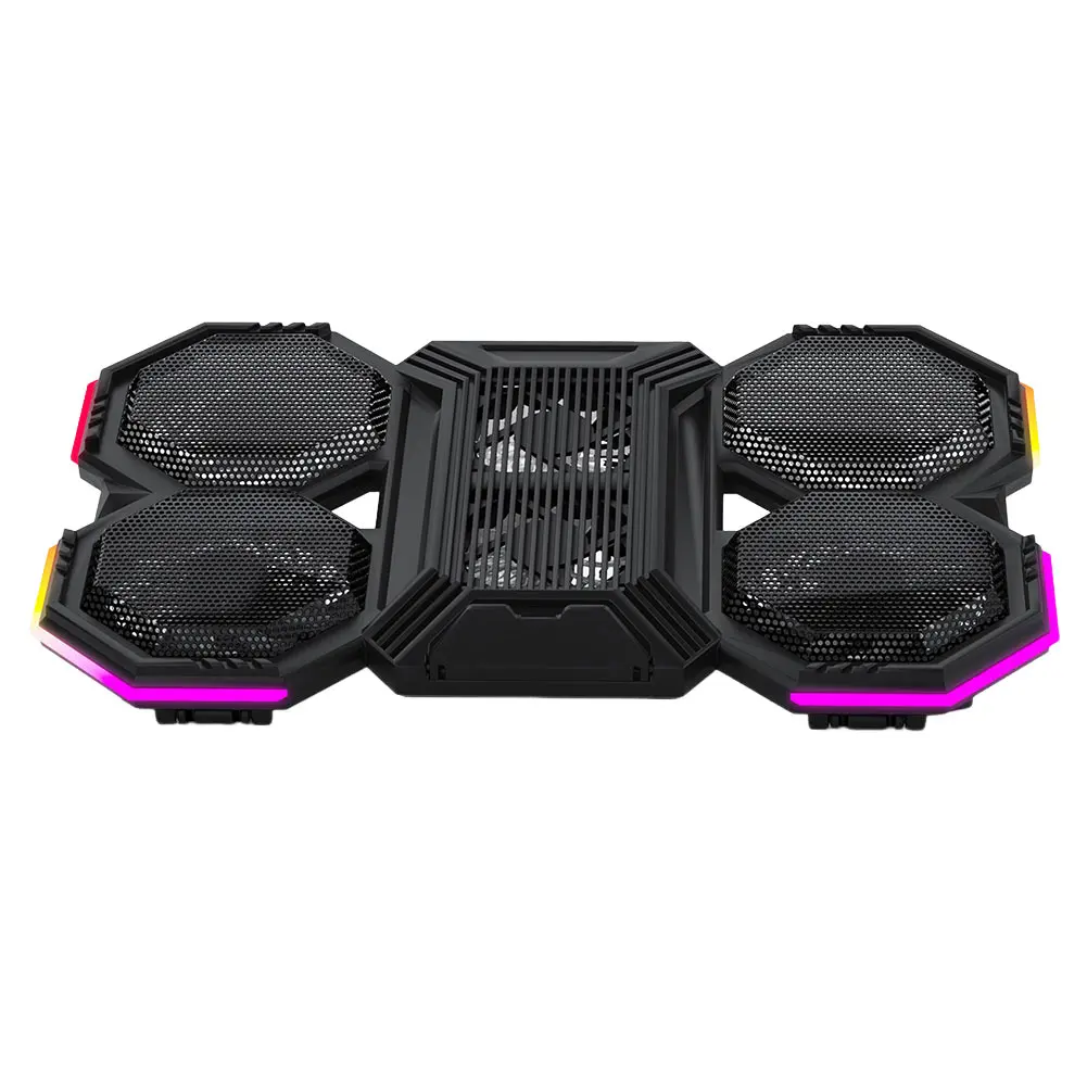 Air Cooler Notebook Stand Holder 2 USB Ports External Cooler with 6 Quiet Fans Height Adjustable for 12-21 Inch Gaming Notebooks