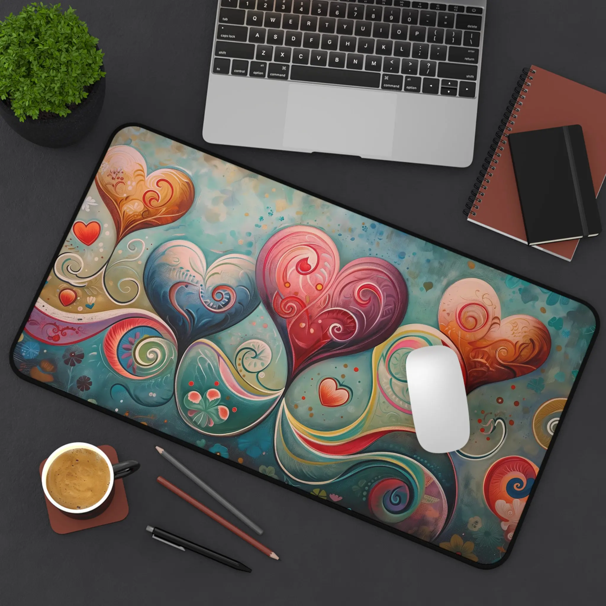 

Heart Shape Table Pad, Playful Cute Desktop Decoration XXL Mouse Pad, Non-Slip Waterproof Mouse Pad, Perfect Gift for Friends
