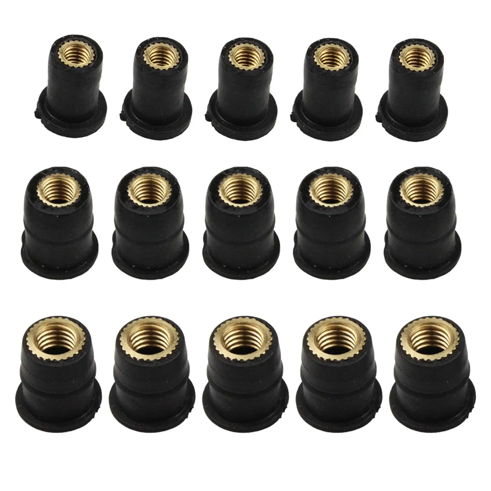 5x Windshield Rubber Motorcycle Fastener Screws Easy Installation Motorcycle Nuts Brass Nut for Kayak Boat