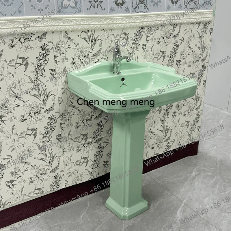 New arrive American retro column basin European French washbasin floor type