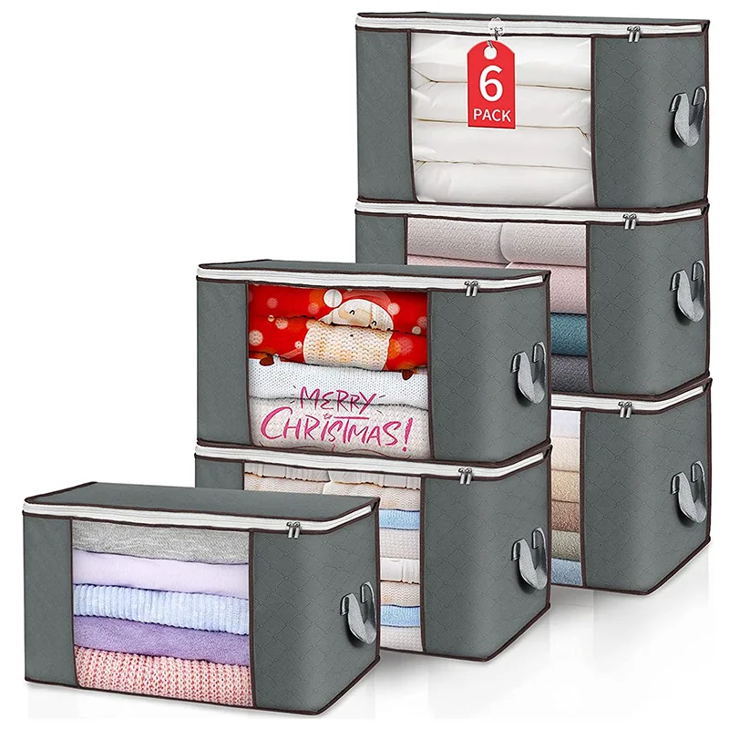 

Foldable Storage Organizers Clothes Blanket Quilt Organizer Box Large Capacity Closet Pants Socks Storage Clothes Cabinet