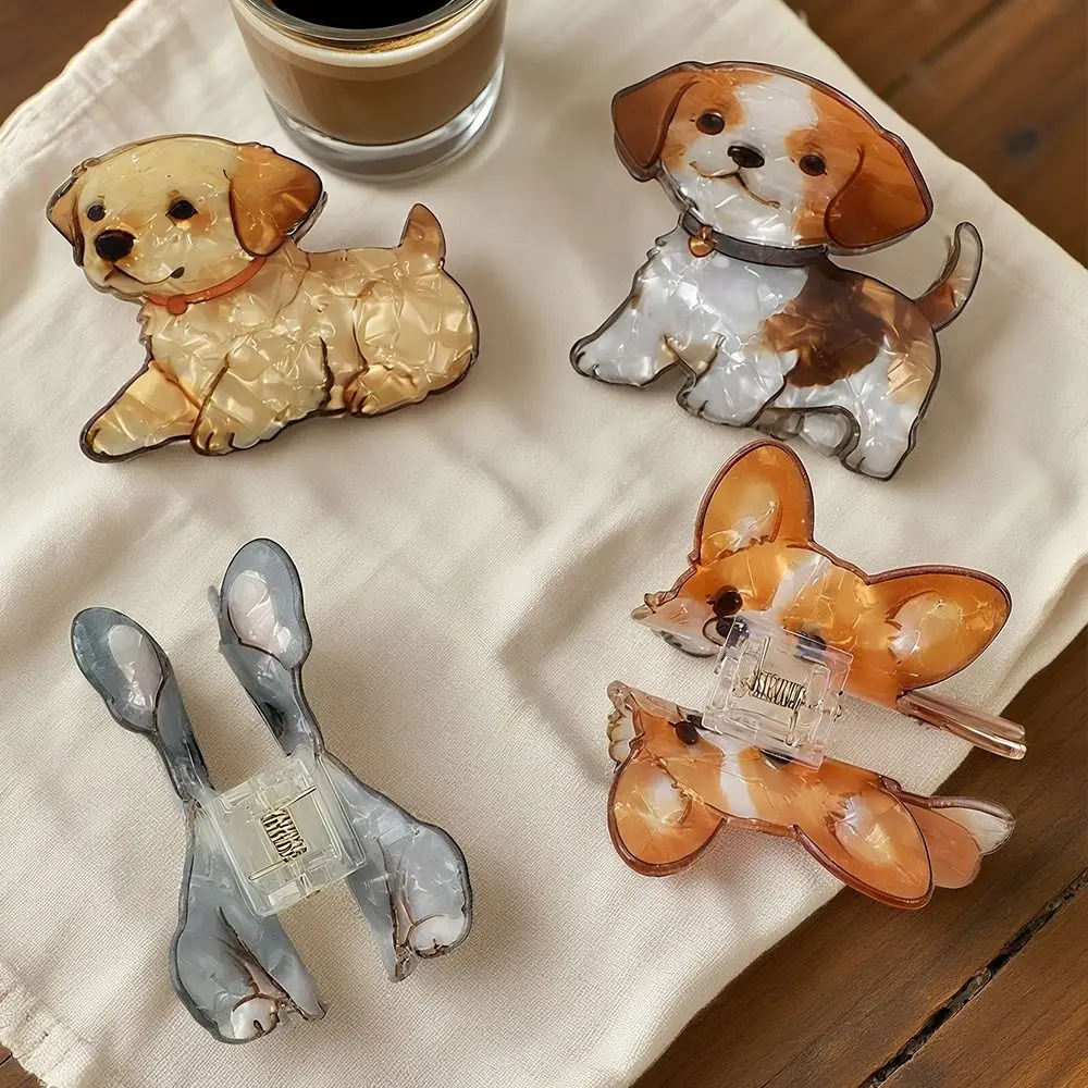 

Portable Korean Style Cute Puppy Claw Clip Cartoon Printed Dog Girls Hair Clip Fashion Funny Kawaii Headdress Gifts