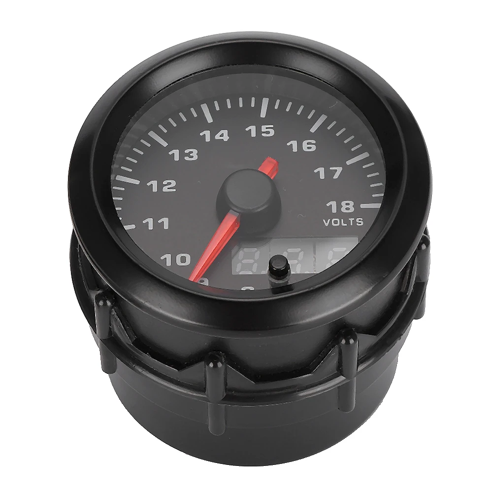 

2in 52mm Car Voltmeter 7-Colors Digital LED Voltage Gauge Meter Display Modified Parts