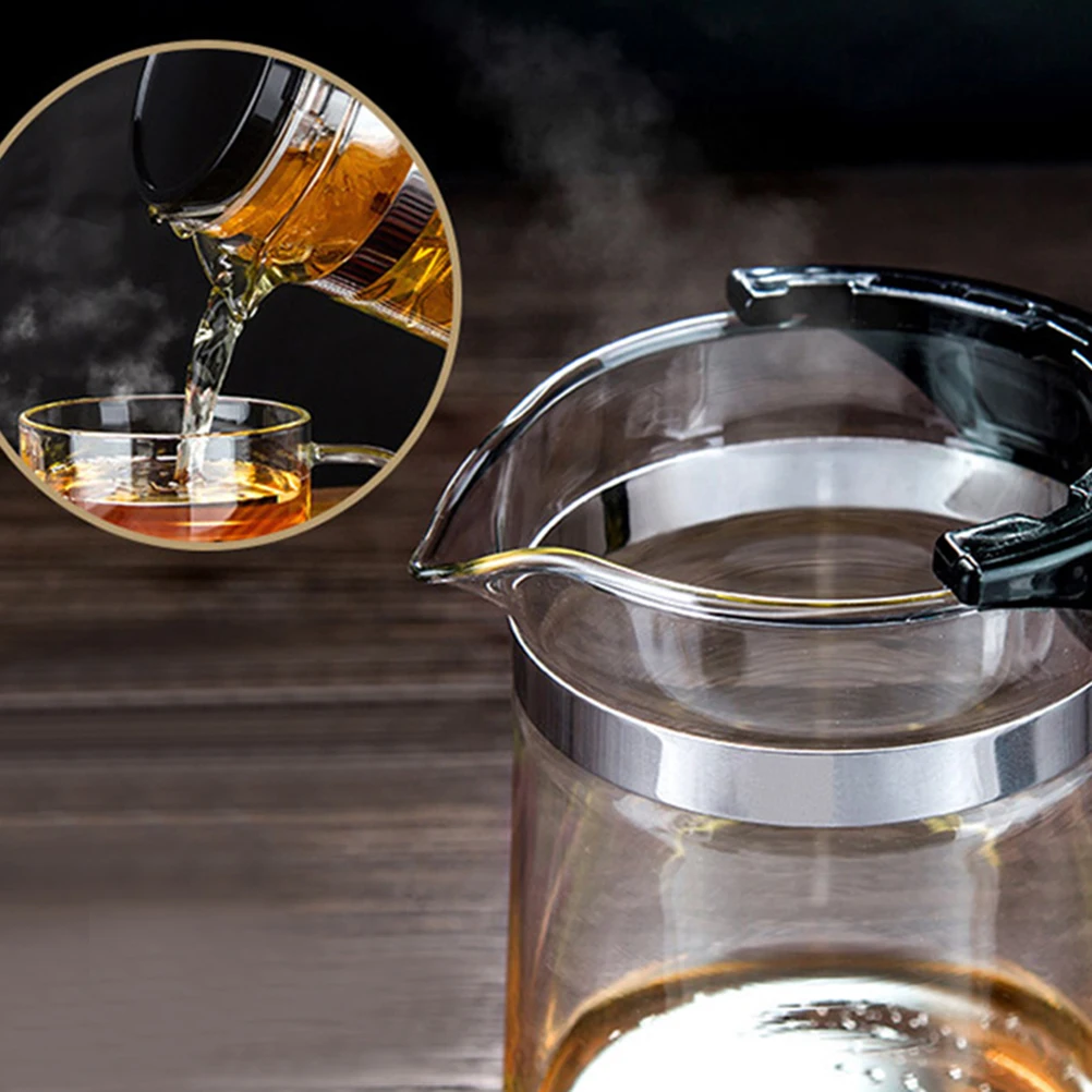 

500Ml Heat Resistant Glass Teapot Transparent Removable Filter Easy Clean Tea Kettle for Hot Cold Brews All Year Round Gift Idea