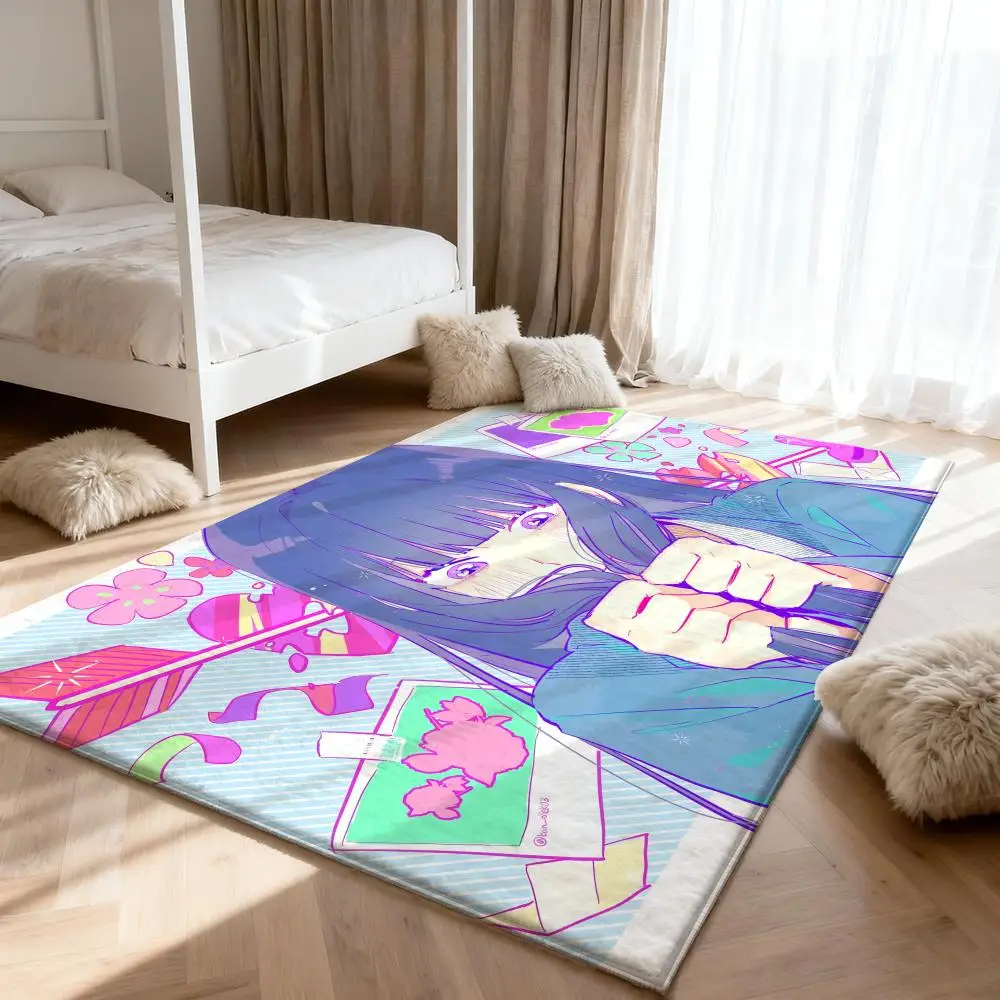 

cartoon K-Kimi Ni TodokeS Floor Mat Soft Thickened Absorbent Non-Slip Bedroom Living Room Door Mat Home Decor Flannel Rugs