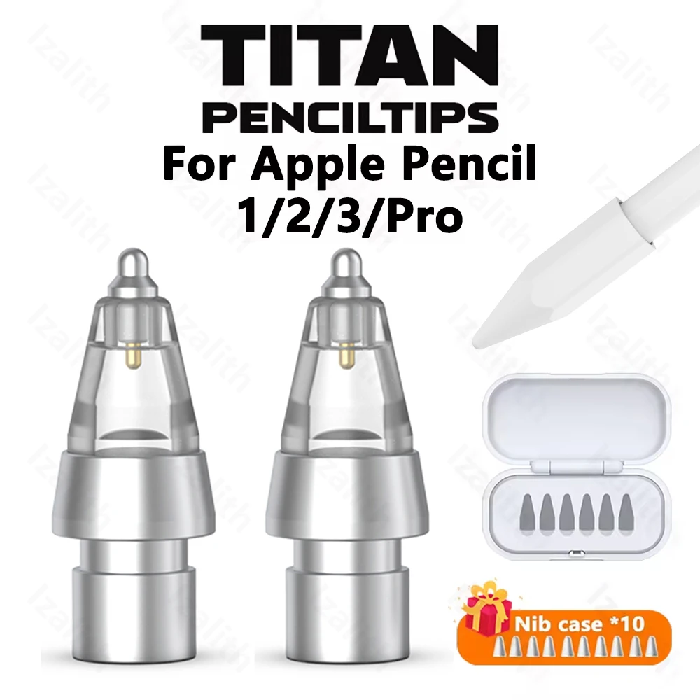 

Запасные наконечники для карандаша Apple Pencil 2-го поколения/второго поколения, металлические перья для карандашей Apple Pencil Pro, точное управление карандашом для iPad