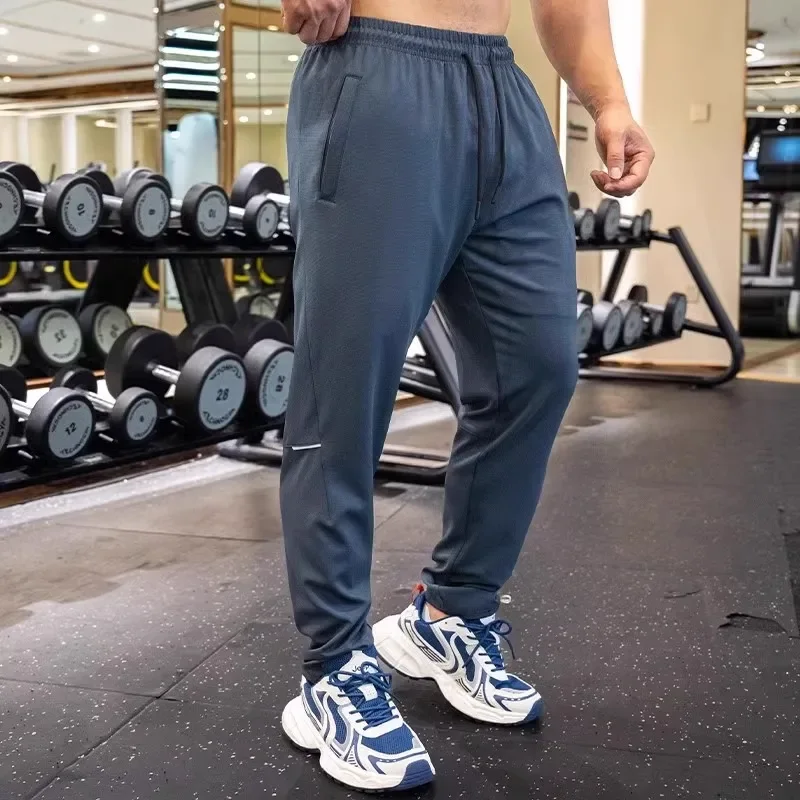 Autumn Winter Running Pants Men Fitness Sports Gym Elastic Loose Quick Dry Sweatpants Training Jogging Exercise Slim Trousers