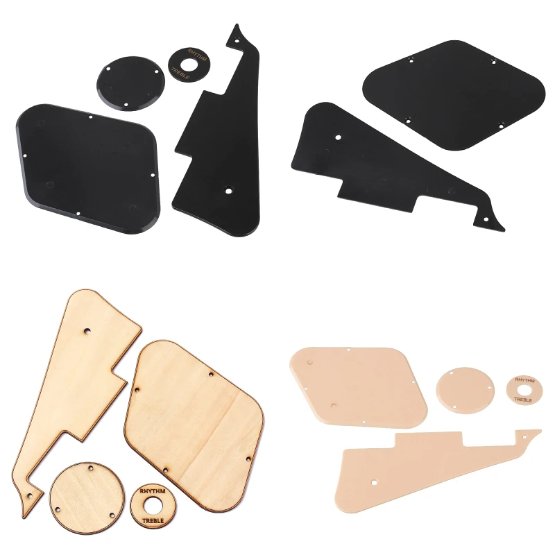 Cream /Black Scratchplate Cavity Switch Covers For Guitar   Maple Wood Les Paul USA Pickguard Truss Control Covers Gibsonlp