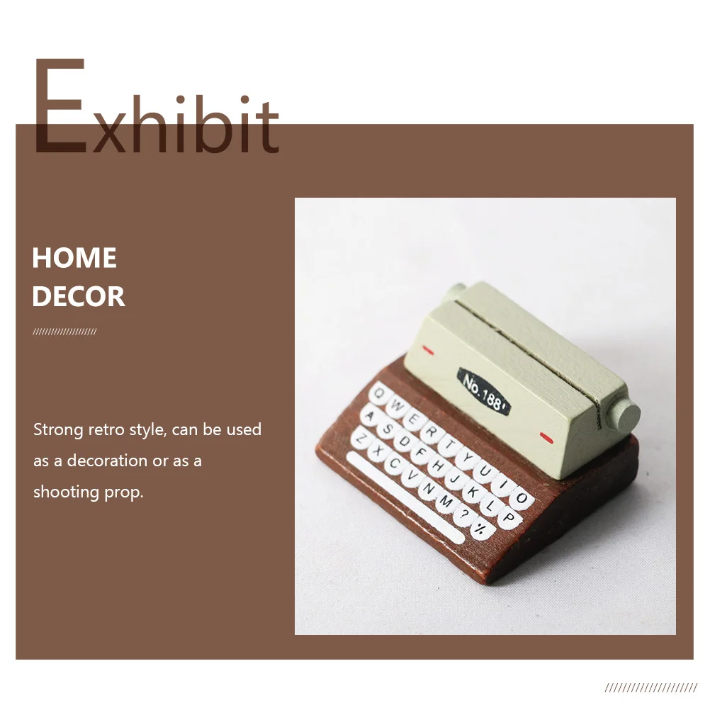 

Mini Typewriter Decor Retro Miniature Model Home Office Supply Vintage Adornment Desk Prop Photo Shooting Accessories Creative