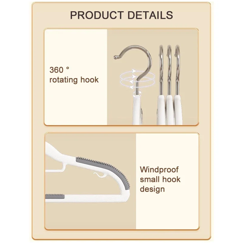10pcs Baby Hanger Non-slip Hanger For Clothes Closet Storage Racks Assembly Portable Multipurpose Drying Clothing
