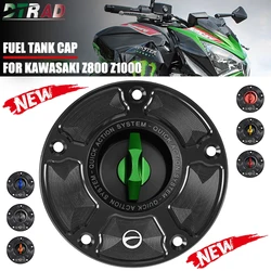 Motorcycle Accessories New For KAWASAKI Z750 Z800 Z1000 SX R ZZR1400 ZX6R ZX10R RR ER6R CNC Fuel Tank Cap Keyless Oil Gas Cover