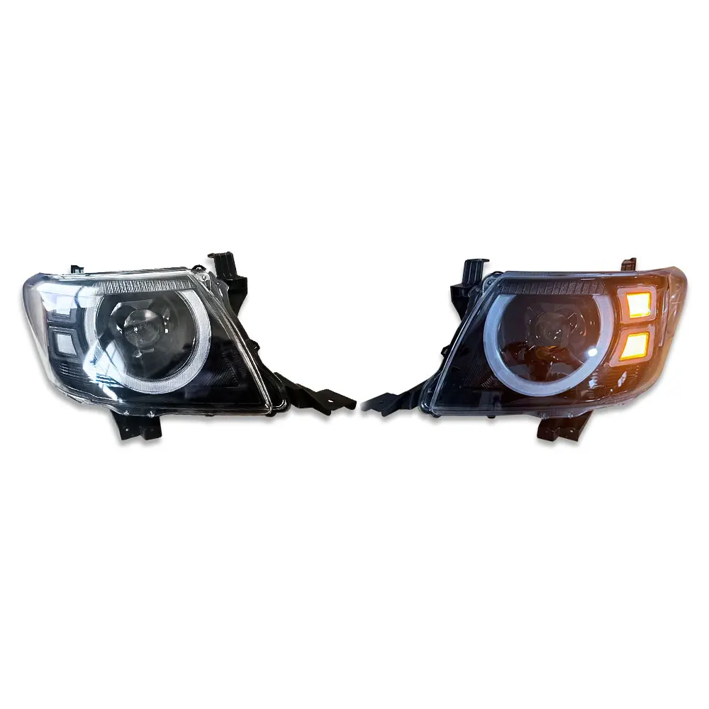 Car Front Headlights Fit For Toyota Hilux VIgo 2012 2013 2014 LED DRL Head Lamp Modified Headlamp Accessories