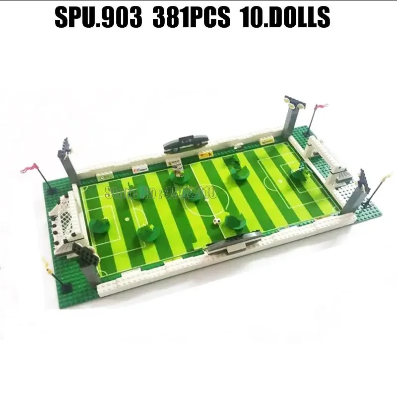 25690 381pcs Boy Sport Football Soccer 10 Dolls Building Block Toy