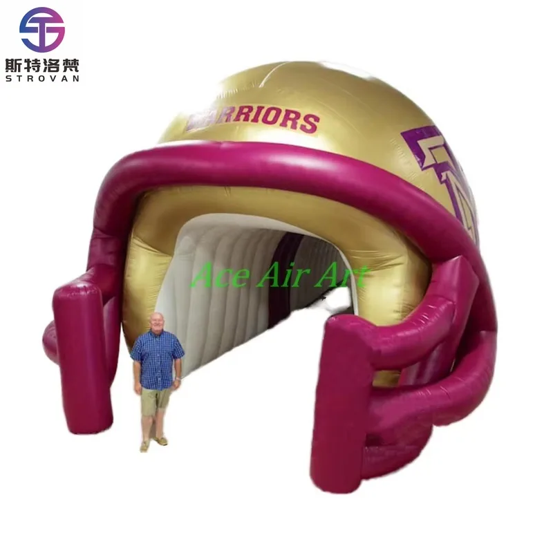 

STLF Commercial Giant Inflatable Helmet, Football Game Sponsors Inflatable Tent Helmet Model Entrance for Sports Players