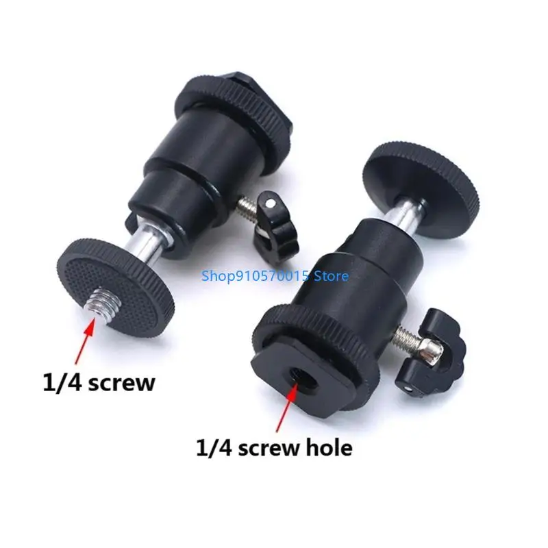 B95C Metal Ball Head Mount for Hot Shoe 360 Rotation for Camera LED Video Lights Photography Videography Accessory