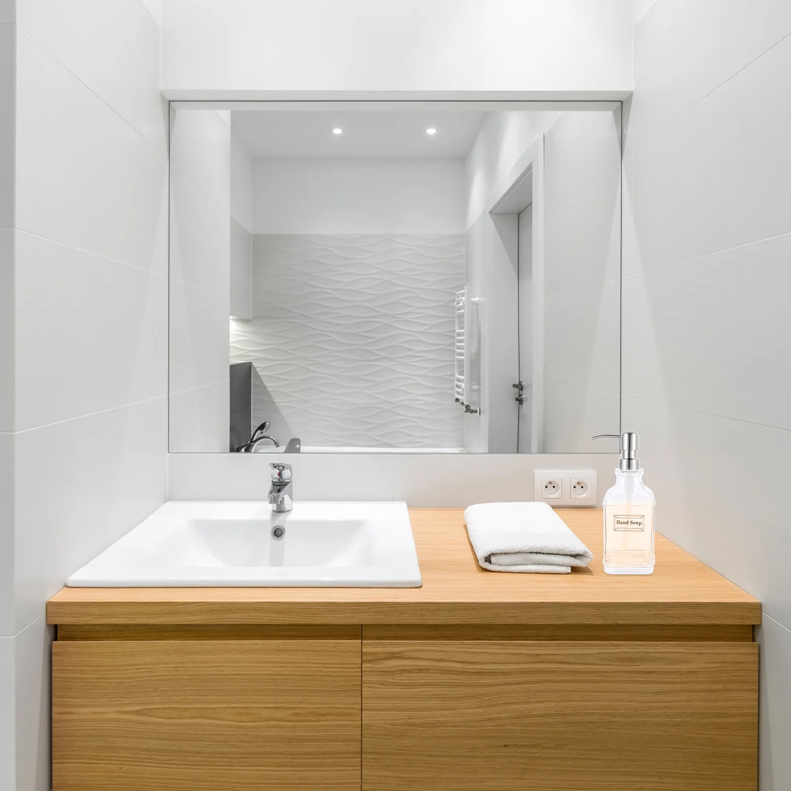 

Lotion Dispenser Bottle Quality Glass Material Stainless Steel Pump Household Liquid Storage Travel Container Press Type