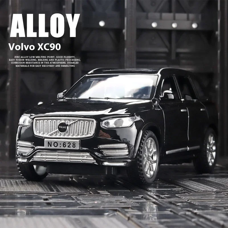 1:32 VOLVO XC90 SUV Alloy Car Model Diecast Metal Model Sound & Light Children Toys Car Central Control Ornaments Gift For Kids