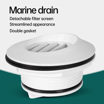 Streamlined Design Drainage Outlet for Marine Accessories, Yacht, and Kayak - Durable ABS Material Drain Valve and Sewage Outlet