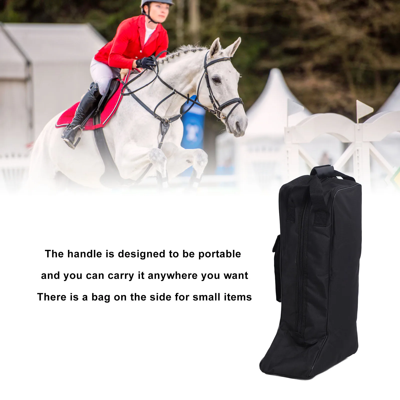 حقيبة التمهيد، حقائب السفر، قماش أكسفورد أسود مقاوم للغبار والجلد، تصميم مقبض مقاوم للماء للسفر