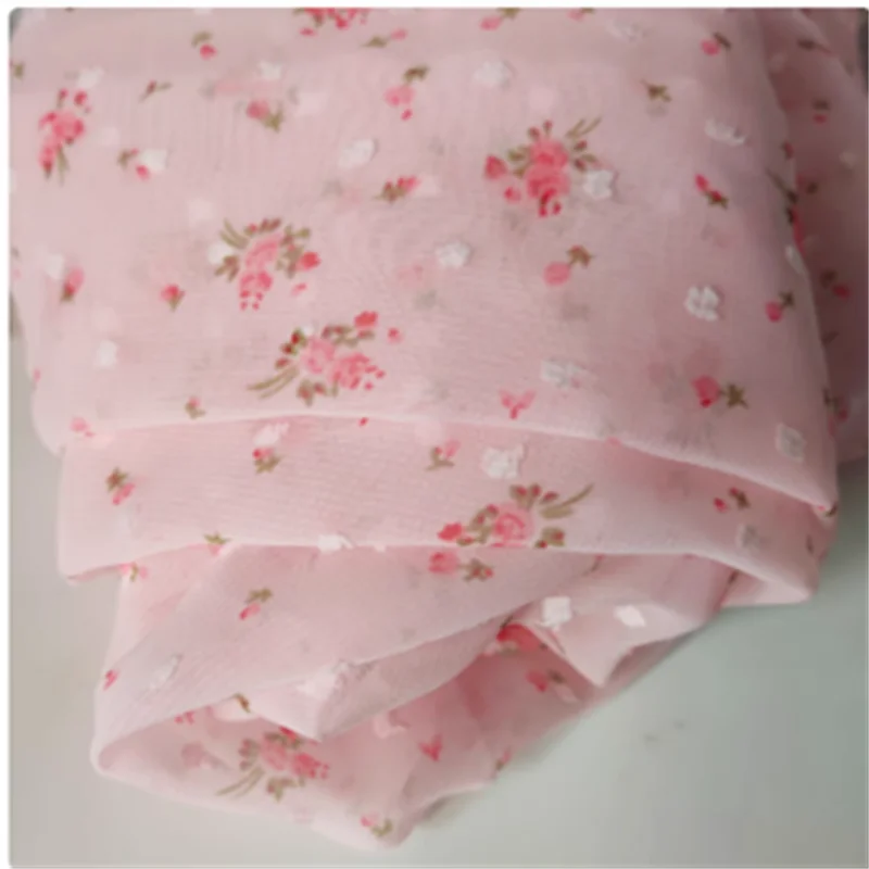 Chiffon floral fabric skirt women's clothing background home accessories