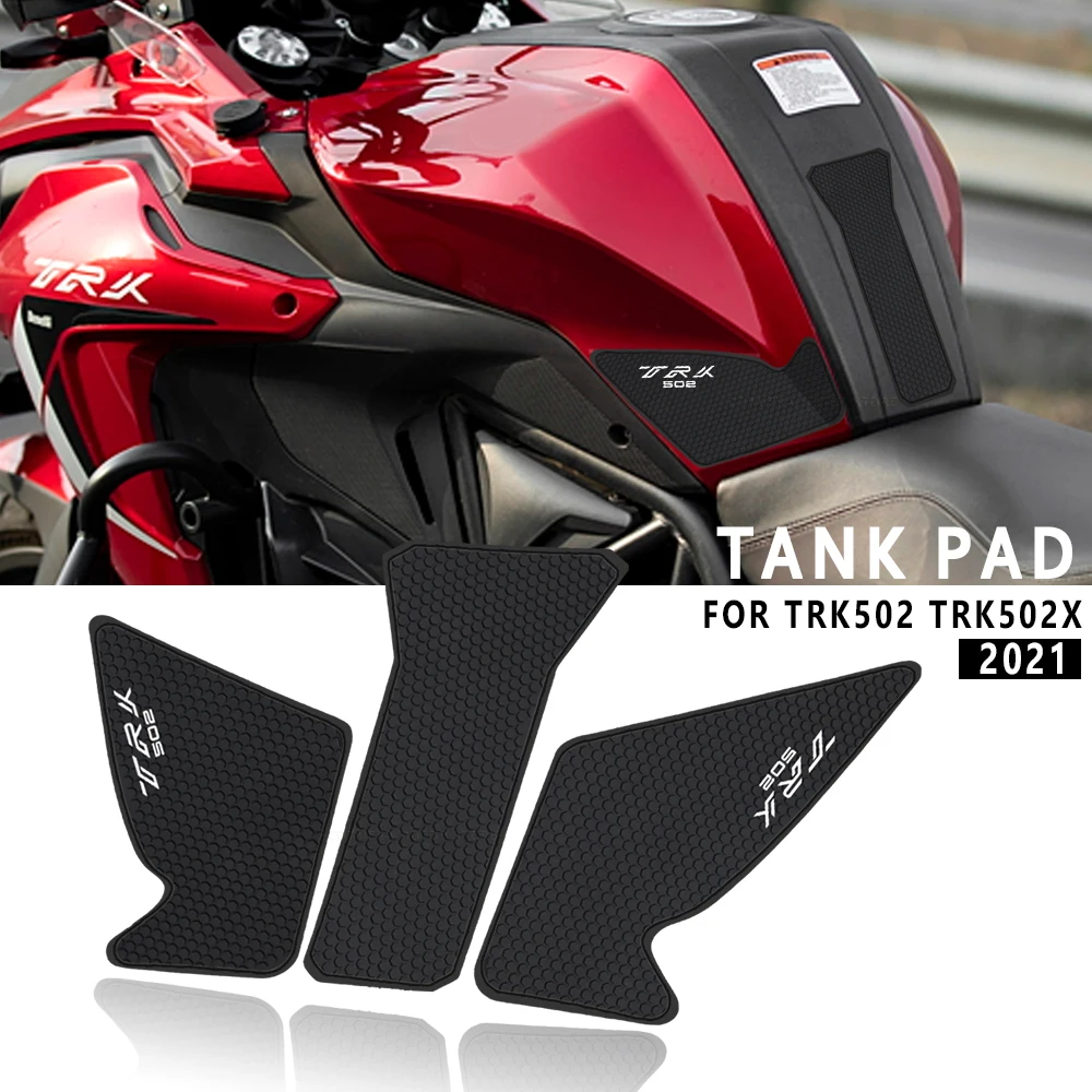 

For Benelli TRK 502 TRK502 TRK502X Motorcycle accessories Non-Slip Side Fuel Tank Stickers Pad Rubber Sticker