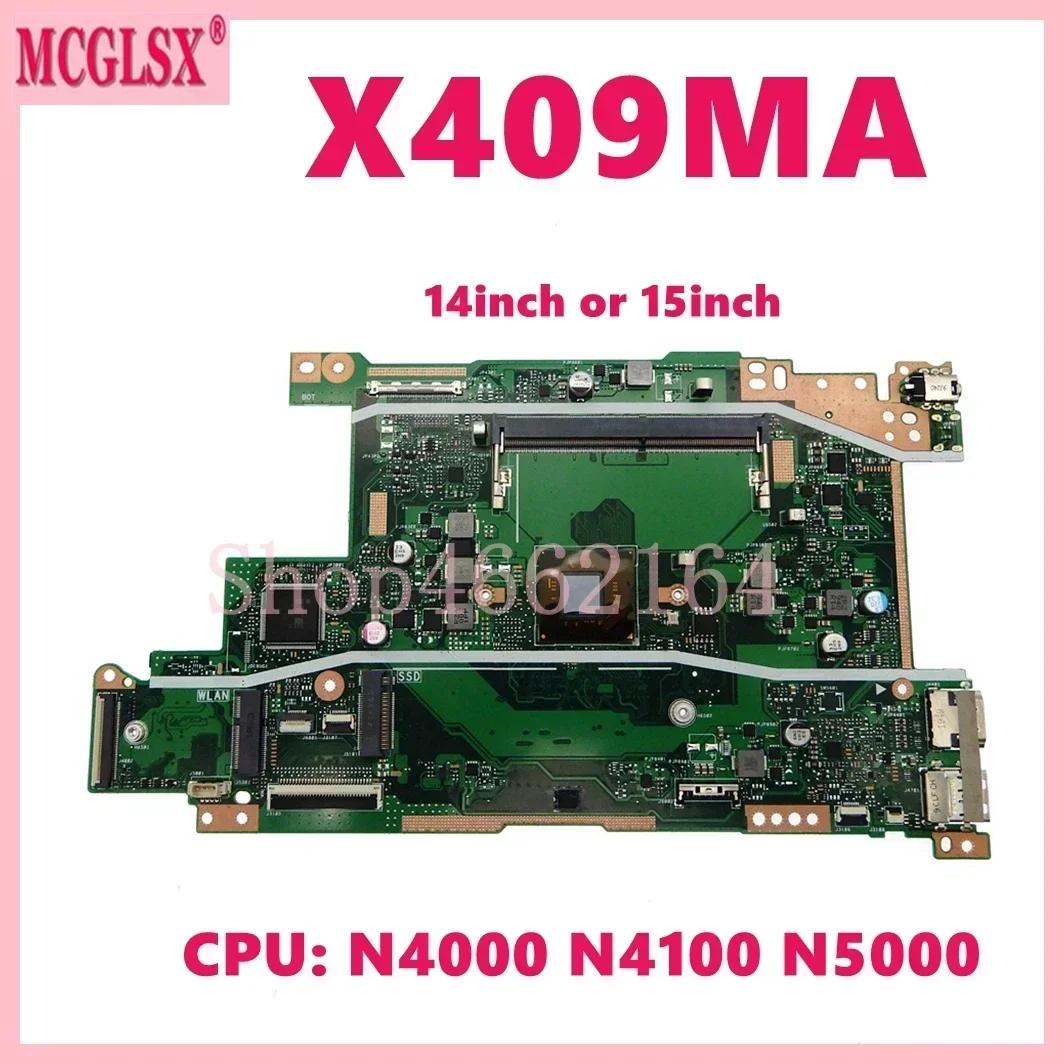 X409MA N4000 N4100 N5000 N5030 CPU Mainboard For ASUS X409MA X409M M409D M409DA X509D X509MA M509D M509DA Laptop Motherboard