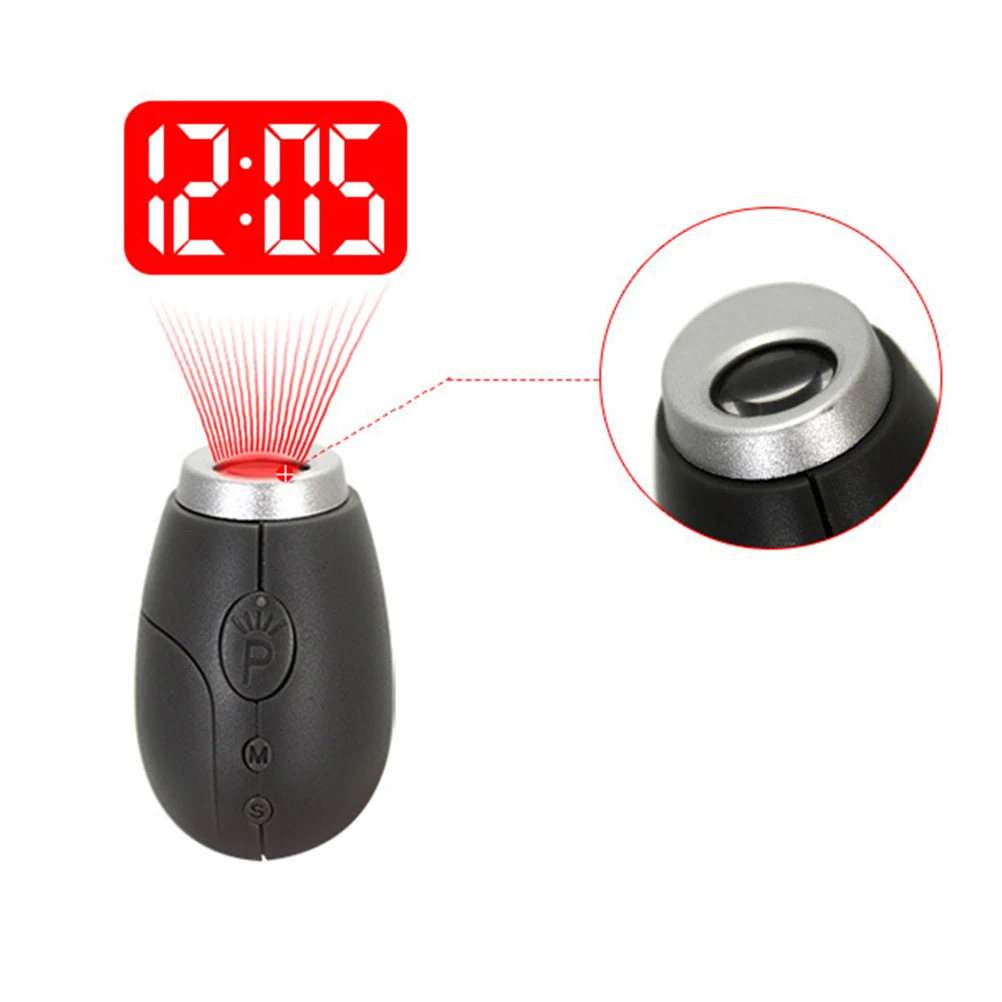 

Projection Clock Mini Small Time Flashlight Digital Plastic Travel Portable LED Night Projector