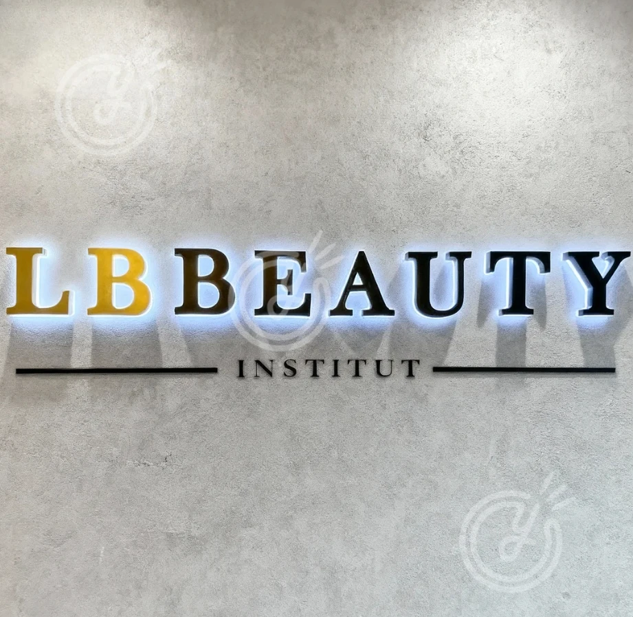 Custom Sign Letter Company for Business Outdoor Logo Backlit Stainless Steel 3D Storefront Illuminated Advertising Led Neon Bar