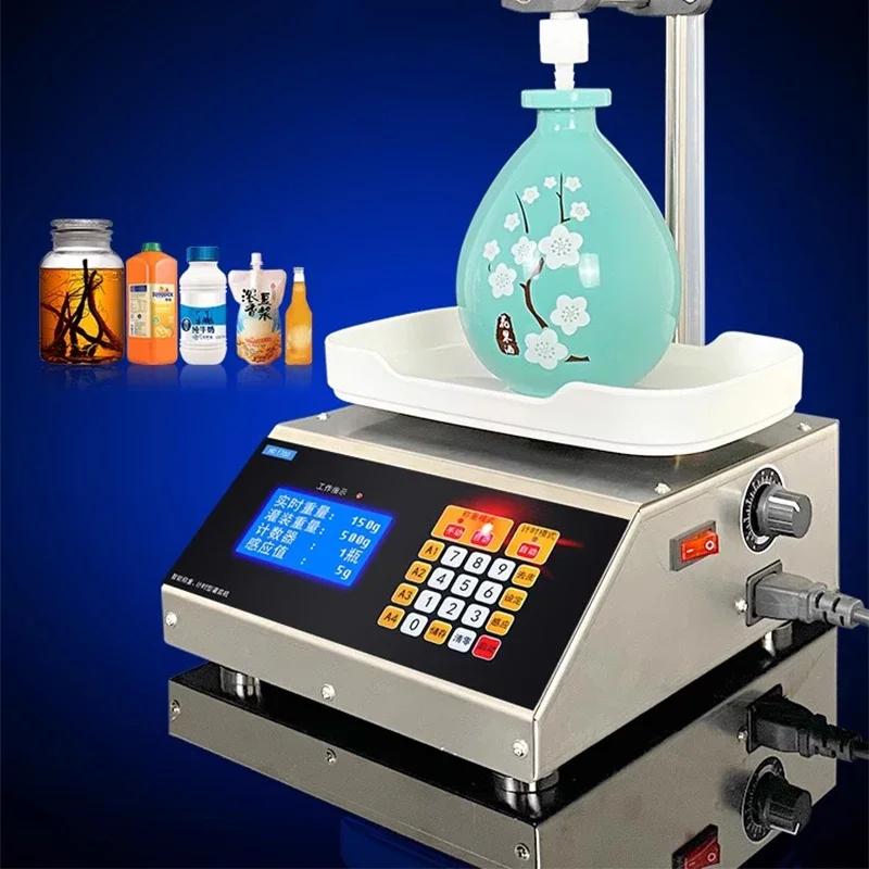4.5 kg/min pequena máquina automática de pesagem cnc máquina de enchimento líquido bebidas de licor leite de soja quantitativo máquina de distribuição
