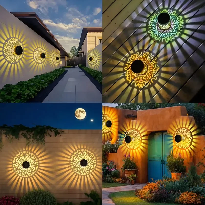 for  Solar Garden Outdoor Wall Light IP44 Waterproof LED Spotlight Sensor Outdoor Solar Garden Light