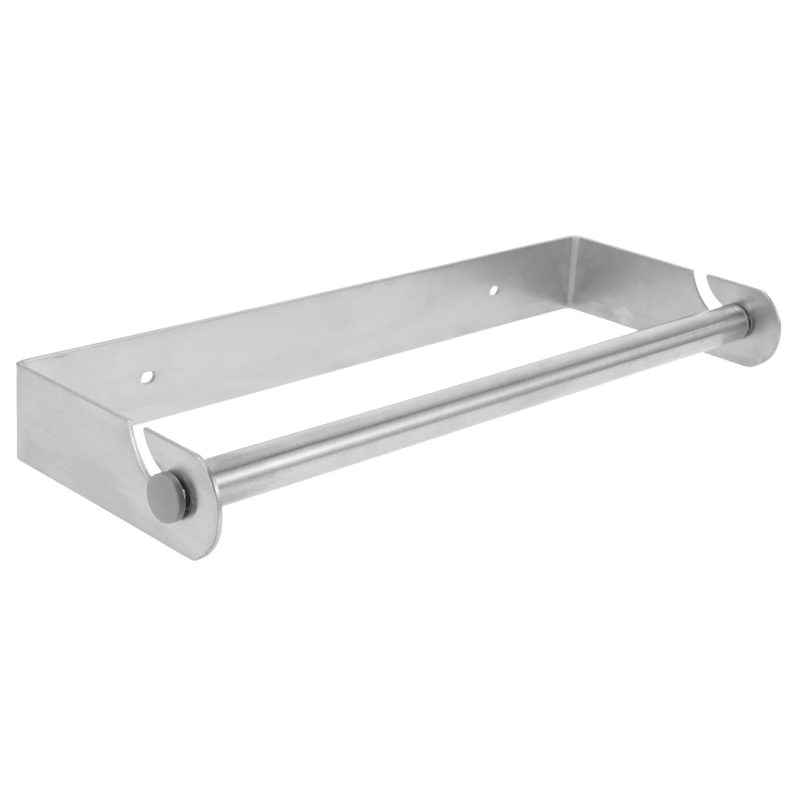 

Stainless Steel Toilet Paper Holder Paper Towel Dispenser Cling Film Rack Space Saving Under Cabinet Mount for Kitchen Bathroom