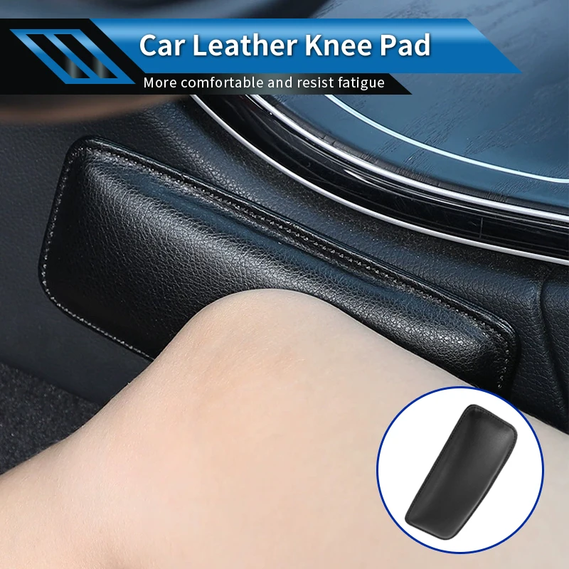 

Leather Car Knee Cushion Rectangular Knee Protective Pad Auto Interior Accessories